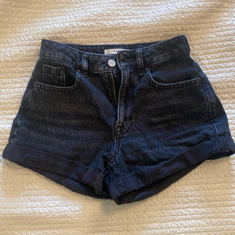 PacSun teen/women’s black denim shorts, waist 22